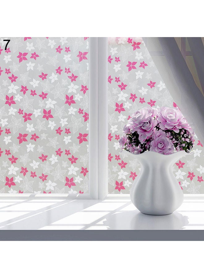 NIBEMINENT Window Film Decorative Glass Sticker Clear/Pink 45x100cm