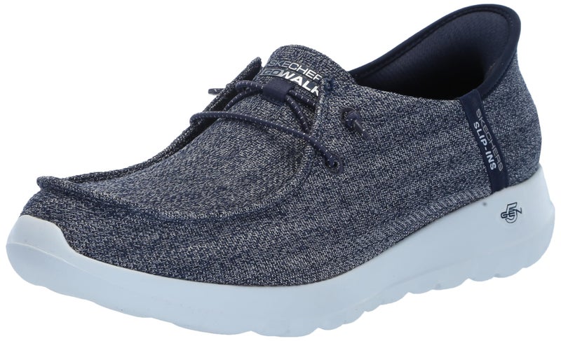 Skechers Women's Hands Free Slip-Ins Go Walk Joy Moc Toe Casual Shoe, Navy, 9 US - Image 1