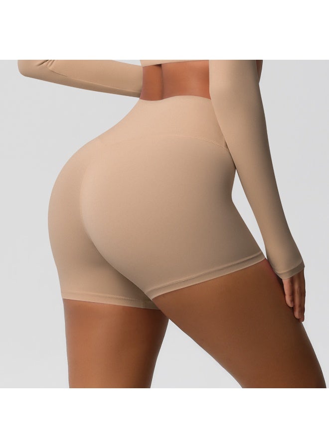 شورت يوغا نسائي بخصر مرتفع ورفع للمؤخرة، درزة داخلية 3 بوصات، بفرشاة مزدوجة للجري واللياقة البدنية - Image 5