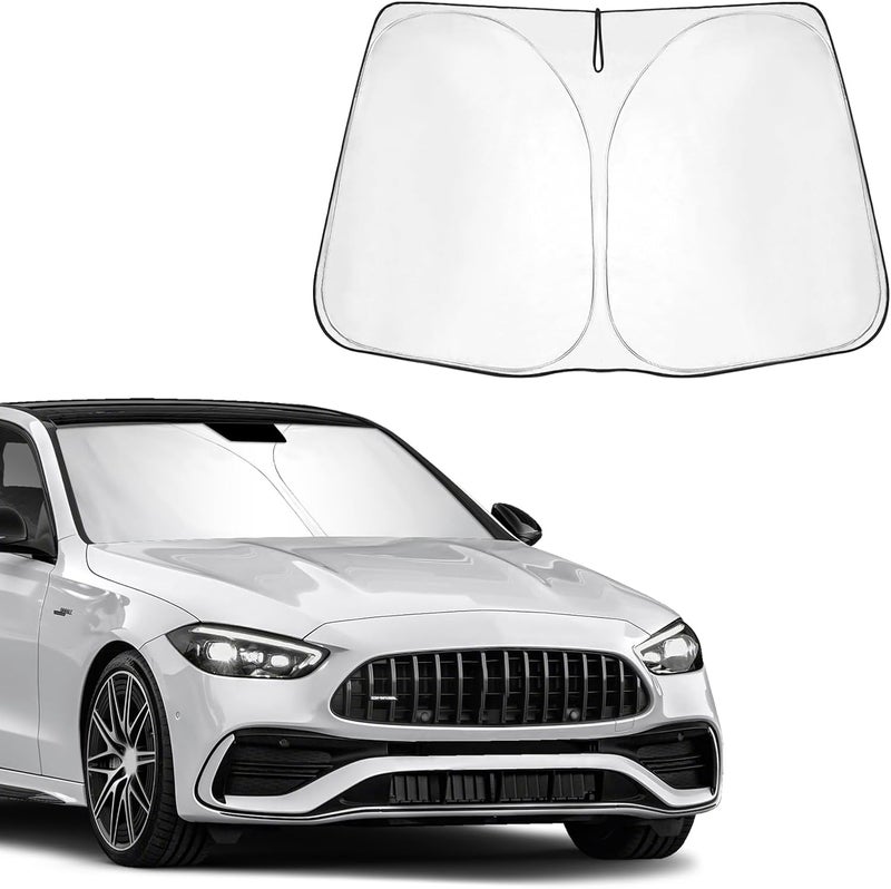 BSTW Car Sun Shade for Mercedes Benz C-Class W206 2021-2025 & W205 2014-2021 - Foldable Windshield Cover with Heat Insulation & UV Protection - Image 1