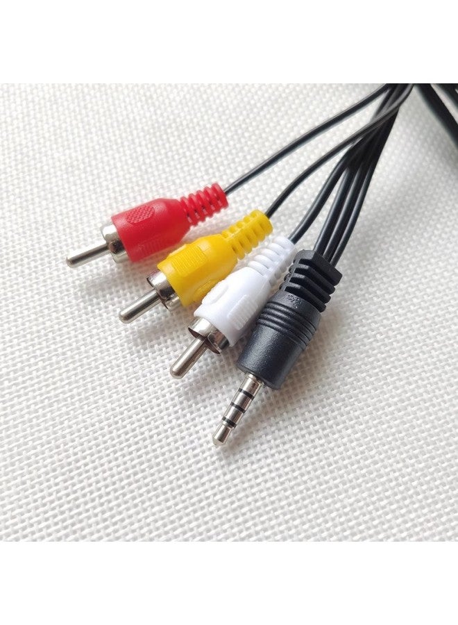 Av Cable One-to-three Tv 1 To 3 Audio Output Conversion Cable Three-color Video 3rca Lotus Network Set-top Box-Color:Black-Length:One-to-three Audio Cable ( 1m )  - Image 3