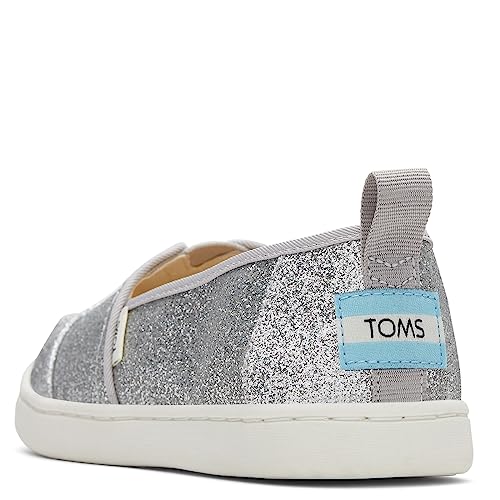 TOMS Alpargata Sneaker, Silver Iridescent Glimmer, 1 US Unisex Big Kid - Image 4