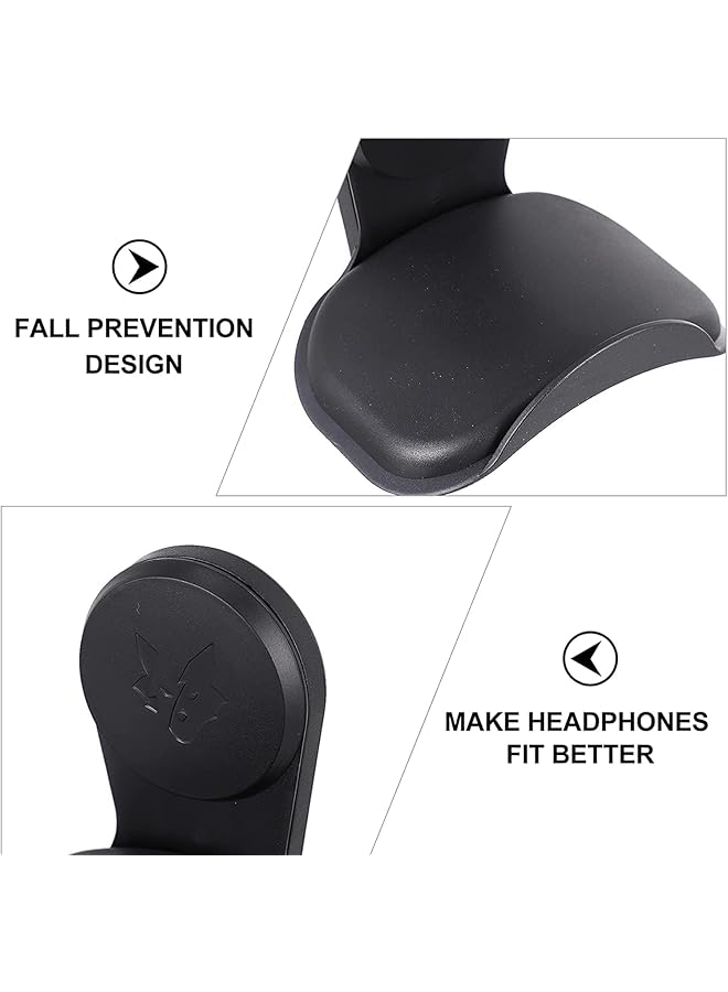 erorex Headphone Stand Wall Mount Headphone Hanger Universal Adhesive Gaming Headset Mount Holder Suitable For Most Earphones Like Sennheiser Beats Akg Audio Technica Sony Black - Image 5