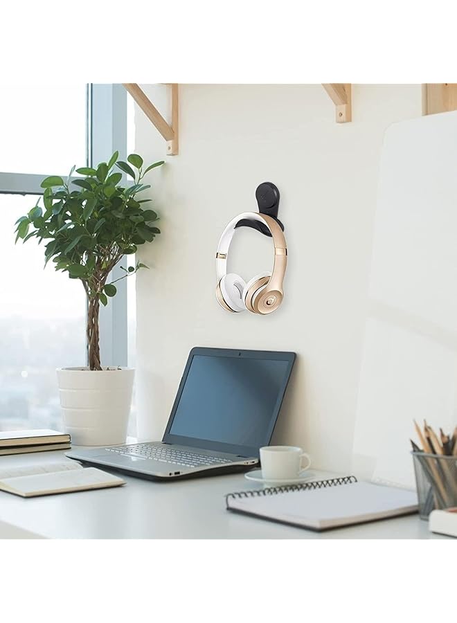 erorex Headphone Stand Wall Mount Headphone Hanger Universal Adhesive Gaming Headset Mount Holder Suitable For Most Earphones Like Sennheiser Beats Akg Audio Technica Sony Black - Image 4