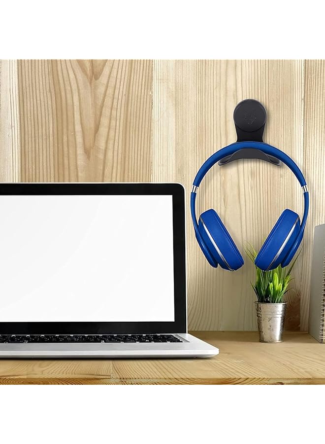 erorex Headphone Stand Wall Mount Headphone Hanger Universal Adhesive Gaming Headset Mount Holder Suitable For Most Earphones Like Sennheiser Beats Akg Audio Technica Sony Black - Image 3