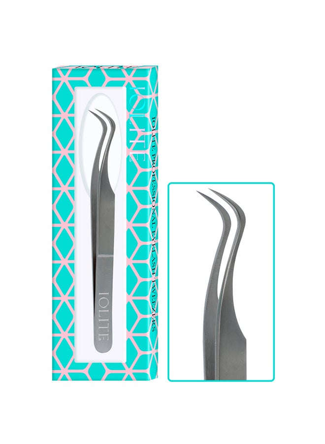 IOLITE Eyelash Tweezer Eyelashes Grafting Tweezers Anti Static Stainless Steel Nippers - Image 2