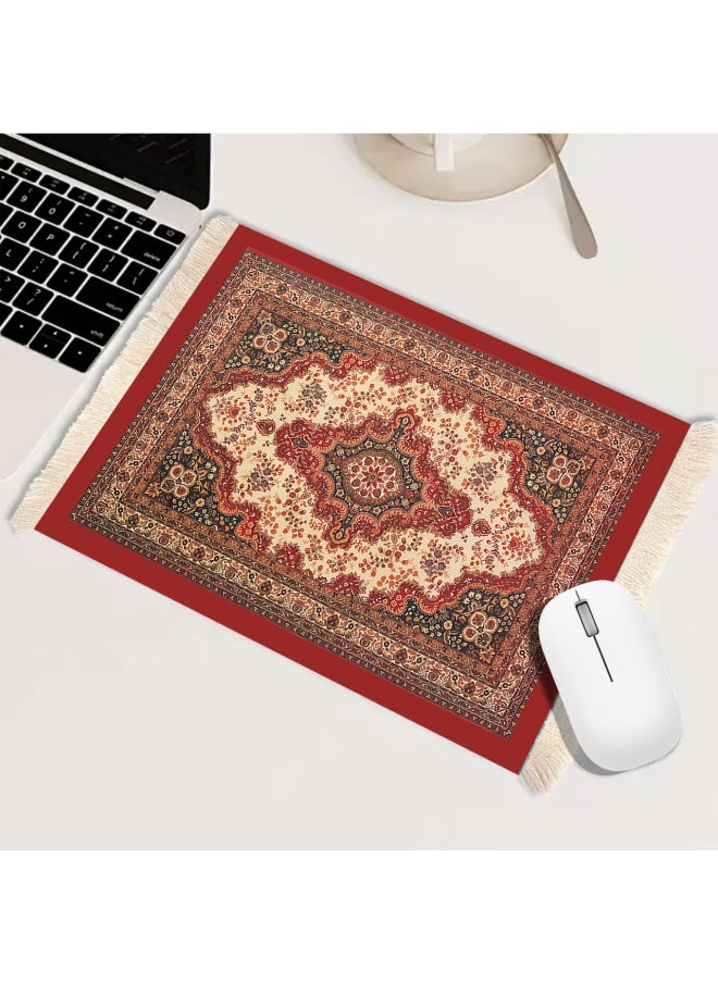 Generic - Tassel Mouse Pad Best-selling Gift Hair Whisker Mouse Pad Felt Row Whisker Environmentally Friendly Rubber Mouse Pad-Colour:90*110*2mm (2cm On Both Sides Of The Tassel, 70mm Rubber)-Pattern:ZY-LS-010 - Image 1