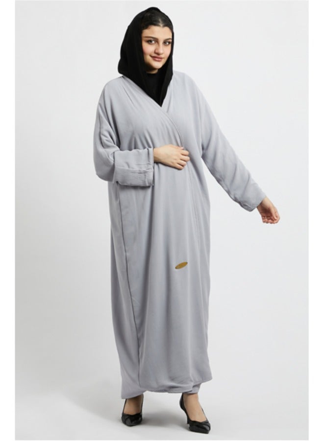 إيفا Evva عباية سعودية فاخرة للنساء - ملابس محتشمة أنيقة مفتوحة من الأمام من قماش فاخر - مثالية لرمضان والعيد والأناقة اليومية. - Image 4