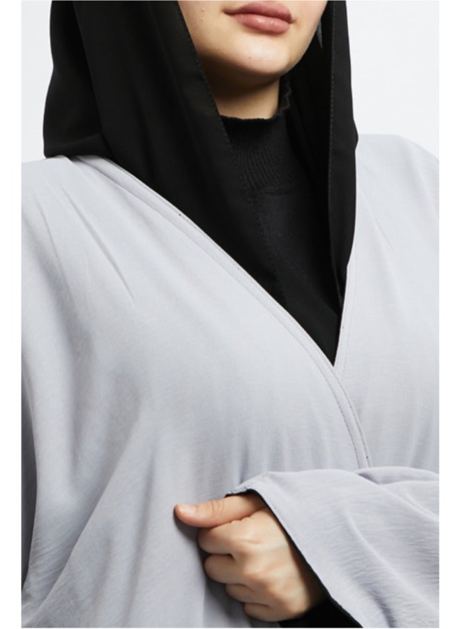 إيفا Evva عباية سعودية فاخرة للنساء - ملابس محتشمة أنيقة مفتوحة من الأمام من قماش فاخر - مثالية لرمضان والعيد والأناقة اليومية. - Image 3