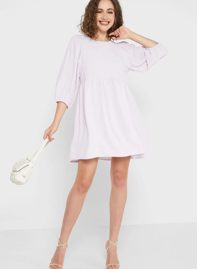 Jacqueline de Yong Balloon Sleeve Pleat Detail Dress