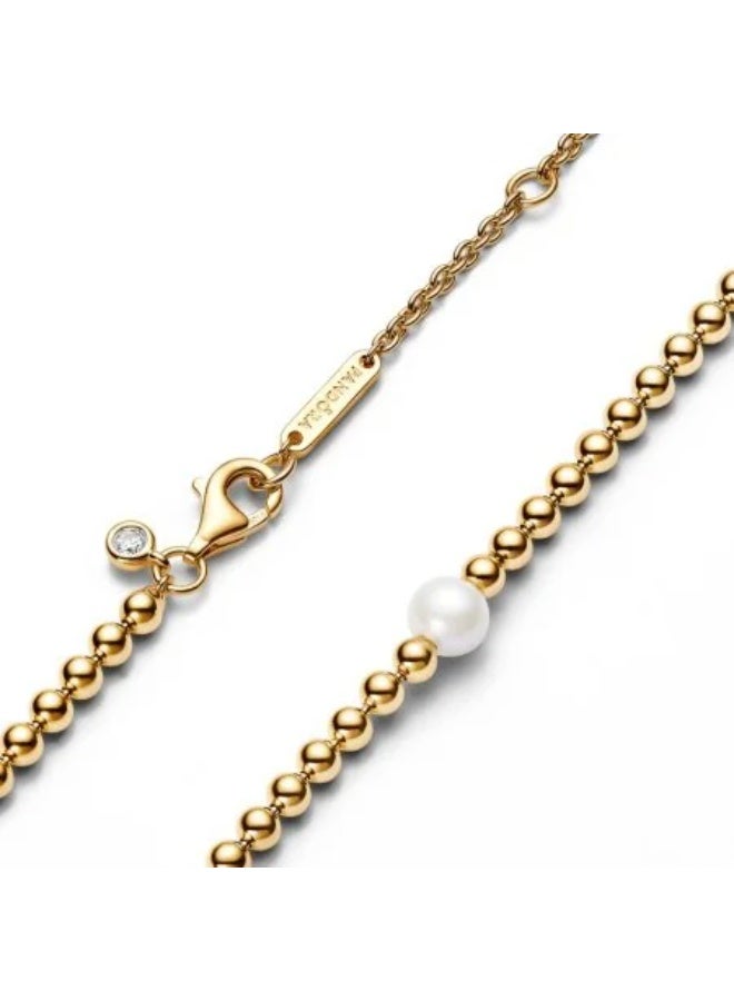 DORA Treated Freshwater Cultured Pearl & Beads Collier Necklace - Image 2