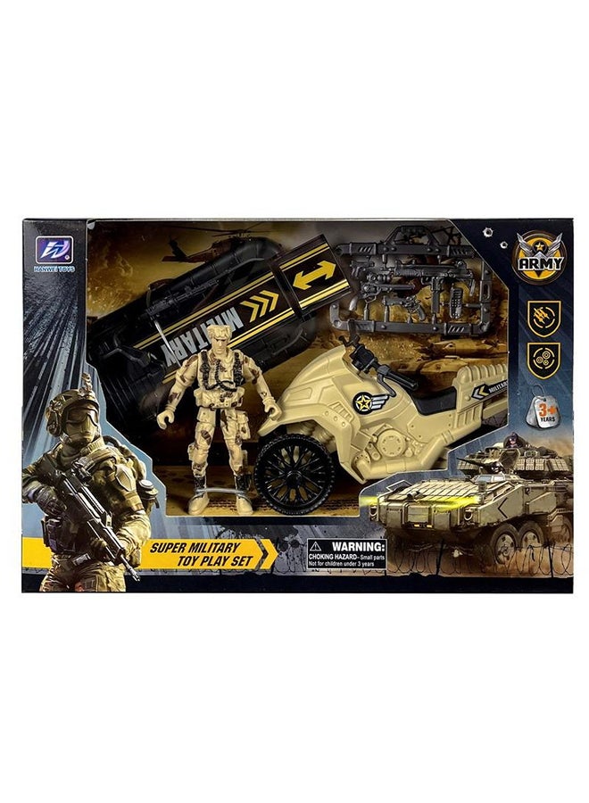 Super Military Special Combat Soldier Playset (Buggy and Boat) - HW-M123-6