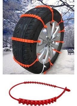 Sebura New Generation Practical Plastic Snow Chain / 8 Pcs / Suitable for Reuse Practical Plug-in Model / Vehicle Auto Plastic Chain / Tire Snow Chain / Car Track Clamp Compatible  - Image 4