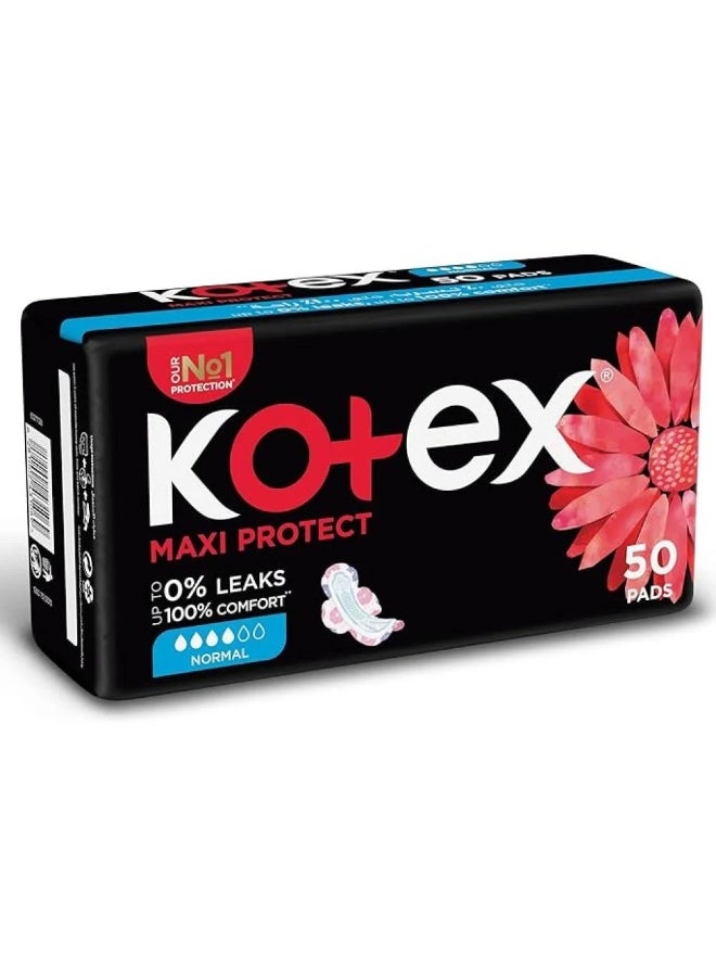 Normal Maxi Sanitary Pads with Wings 50 Pieces