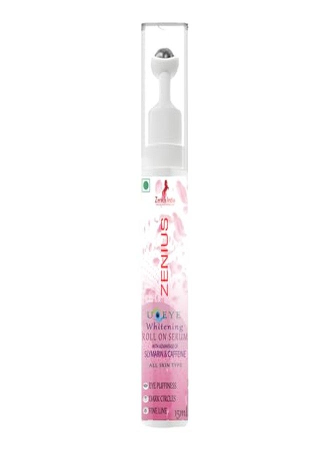 Zenius U Eye Whitening Roll On Serum with Silymarin and Caffeine, Dark Circles and Puffiness Treatment, All Skin Types, 15ml - Image 2