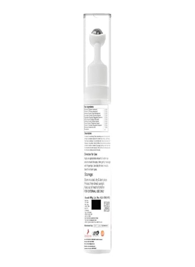 Zenius U Eye Whitening Roll On Serum with Silymarin and Caffeine, Dark Circles and Puffiness Treatment, All Skin Types, 15ml - Image 3