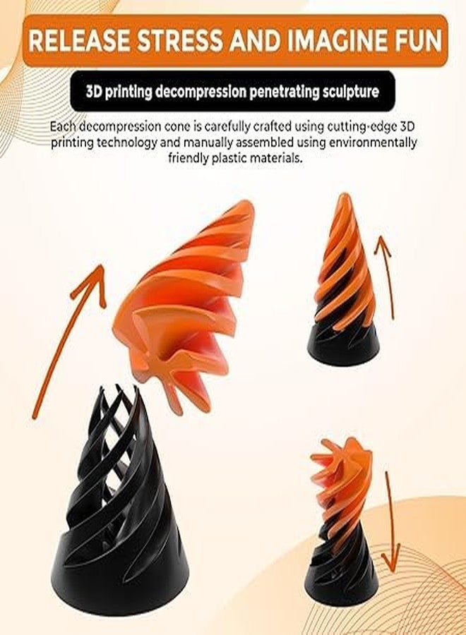 SHOPECOM Impossible Cone Fidget Toy Premium Sensory Toys for Kids Innovative Fidget Toys for Stress Relief and Focus Children Toys Birthday Gift for Boys Girls Summer Fun Creative Activity Playset - Image 3