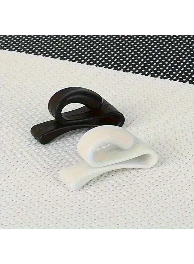 4pcs Durable Plastic Key Anti Loss Hooks 2 Black 2 White Space Saving Design - Image 1