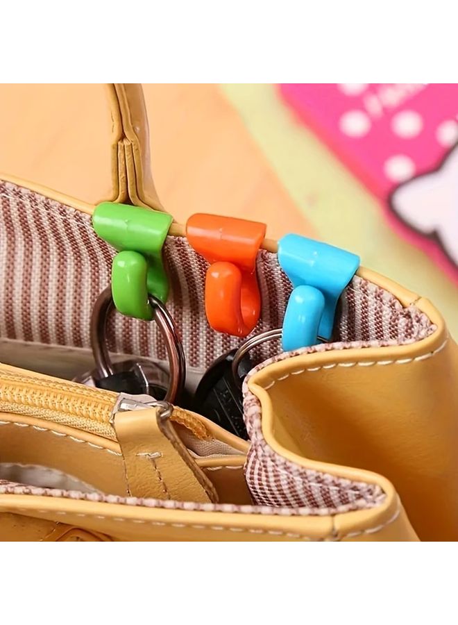 4pcs Durable Plastic Key Anti Loss Hooks 2 Black 2 White Space Saving Design - Image 5