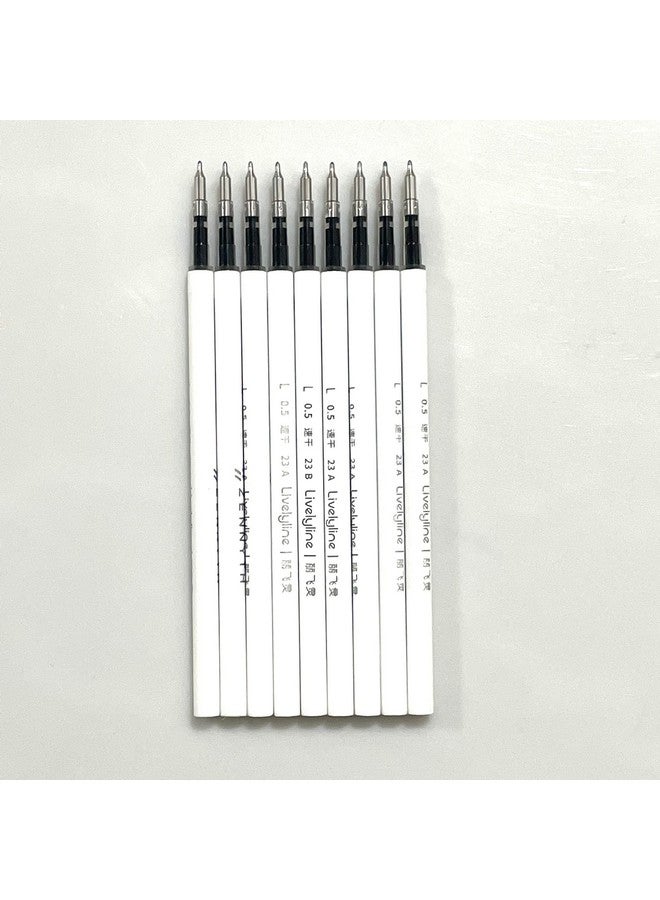 sencoo 10 Pack 0.5 Mm Black Gel Ink Pen Replace Refills Retractable Roller Ball Pen Refills - Image 2