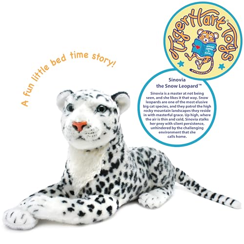 TigerHart Sinovia The Snow Leopard 17 Inch Stuffed Animal Plush Snow Cat - Image 5