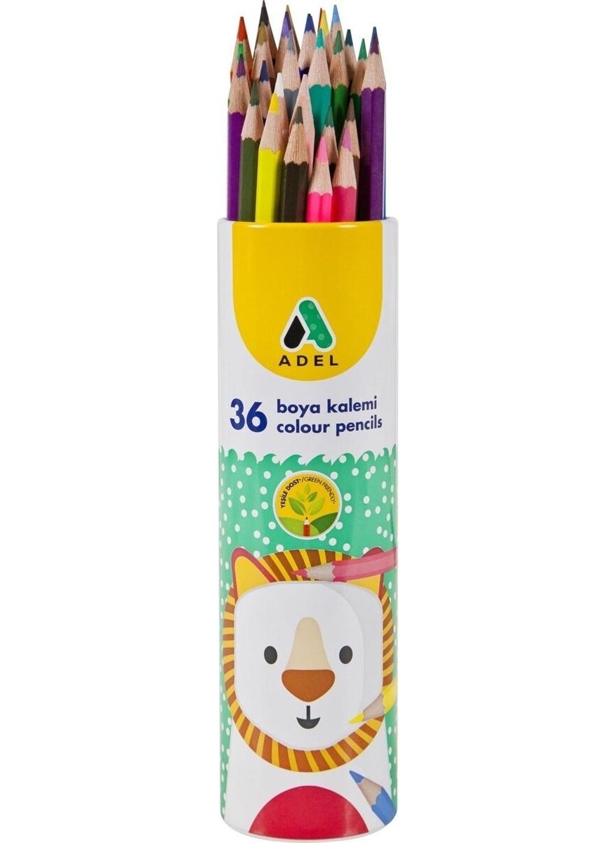 Adel Crayons Metal Tube Full Size 36 Colors 