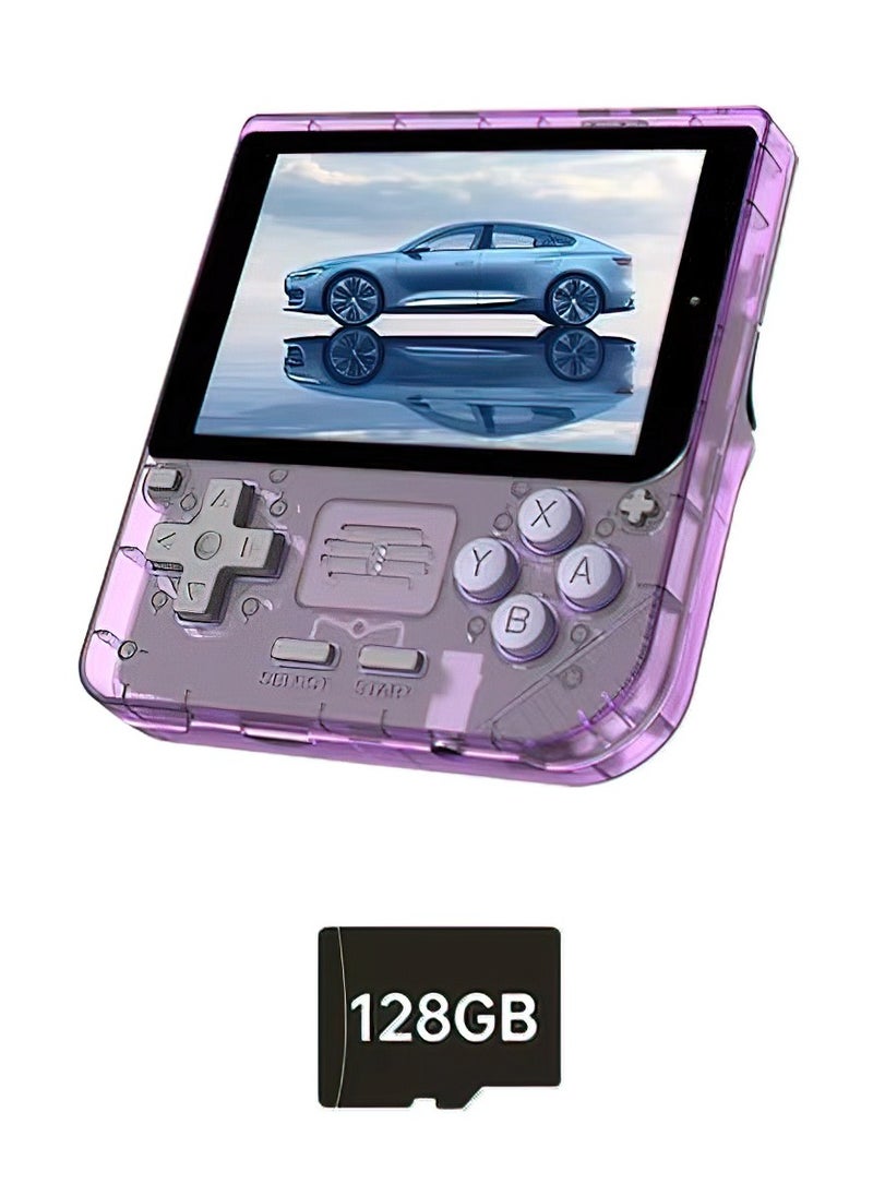 Powkiddy POWKIDDY V10 Handheld Retro Game Console, 17+ Emulators for ARCADE, PS1, GB, Supports Game Downloads, 5500+ Games Preloaded, Compatible with 64-bit 3D Simulators. Perfect for Retro Gamers(Transparen  - Image 1