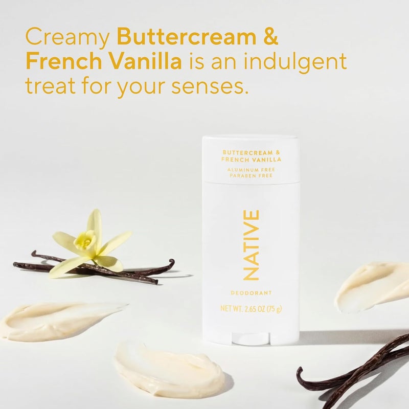 native Deodorant Contains Naturally Derived Ingredients, 72 Hour Odor Control | Seasonal Scents for Women and Men, Aluminum Free with Baking Soda, Coconut Oil & Shea Butter | Buttercream & Vanilla - Image 4