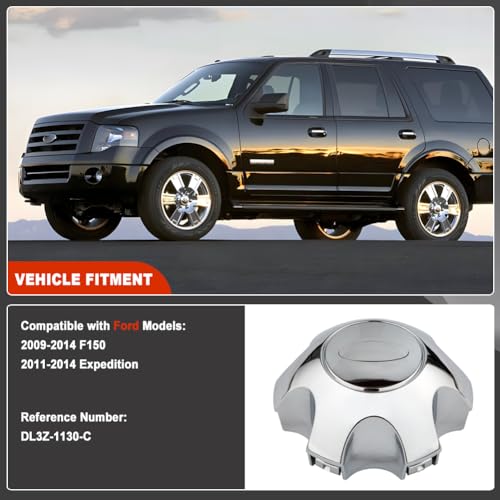 HY-SPEED 1PCS Chrome Wheel Center Cap Hubcap Cover Compatible with 2009 2010 2011 2012 2013 2014 f150 2011-2014 Expedition DL3Z-1130-C - Image 2
