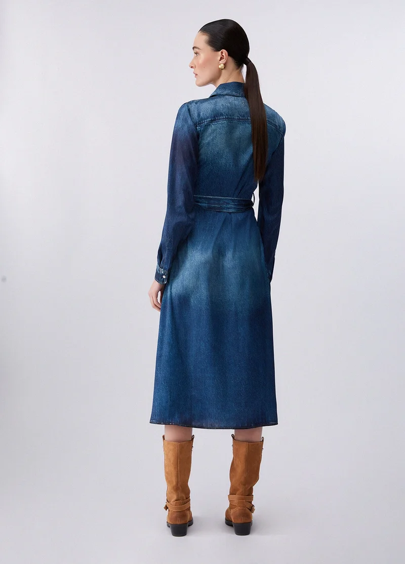 ليو جو Long Dress With Digital Print