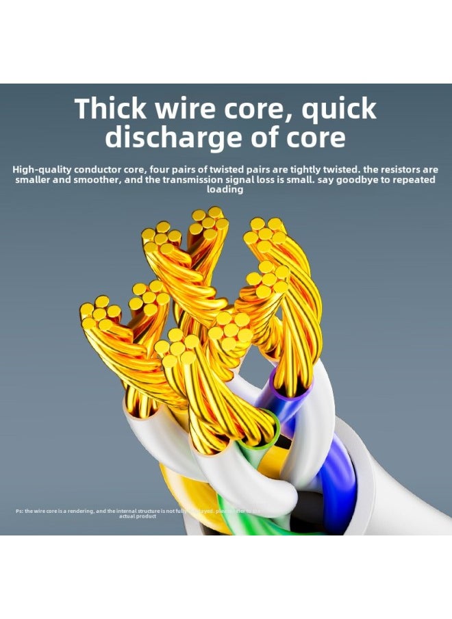 Generic Jinghua Network Cable Gigabit Super Six Categories Of Network Cable Six Categories Of Line Six Gigabit Finished Cat6 Network Cable Grid Jumper Six Categories-Color:Grey-Line Length:40m (in Stock)  - Image 3