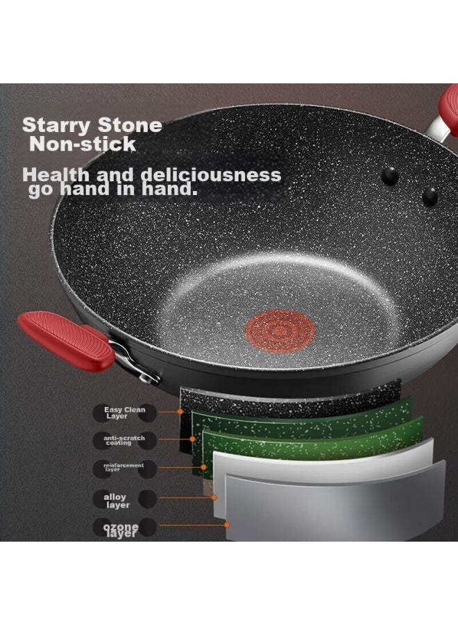 Supor Non-stick Wok With Red Hotspots, Maifanshi Color, Compatible With Induction And Gas Stoves, Pc34w8 - Image 5