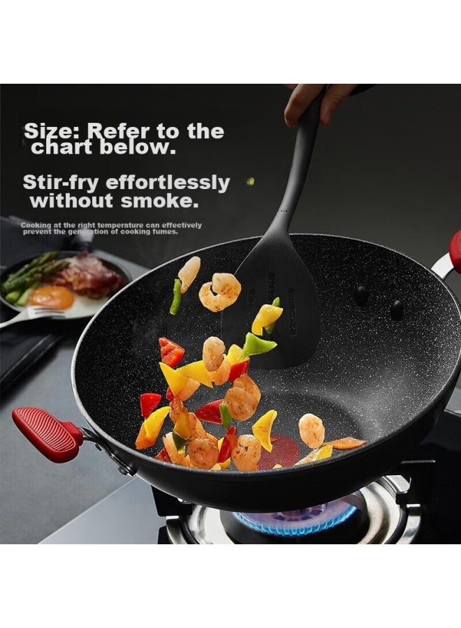 Supor Non-stick Wok With Red Hotspots, Maifanshi Color, Compatible With Induction And Gas Stoves, Pc34w8 - Image 2