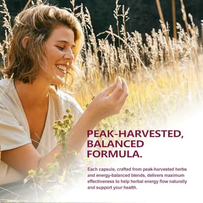 HERBENENERGYflow Red Clover Herb Supplement Capsules, 90 Count. Women’s Health Support, Menopause Support & PMS Relief. | Non-GMO, Vegetarian Capsules w/Black Cohosh Dong Quai. - Image 5