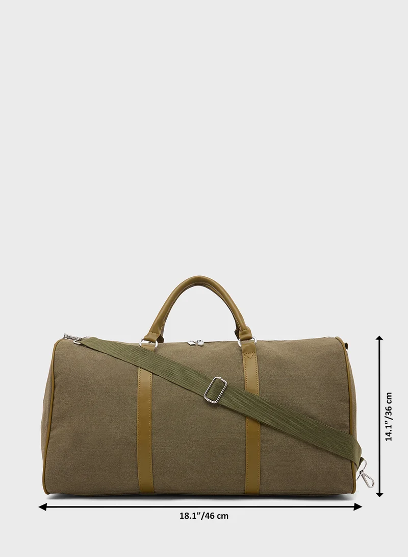 Robert Wood Casual Canvas Travel Duffle Bag