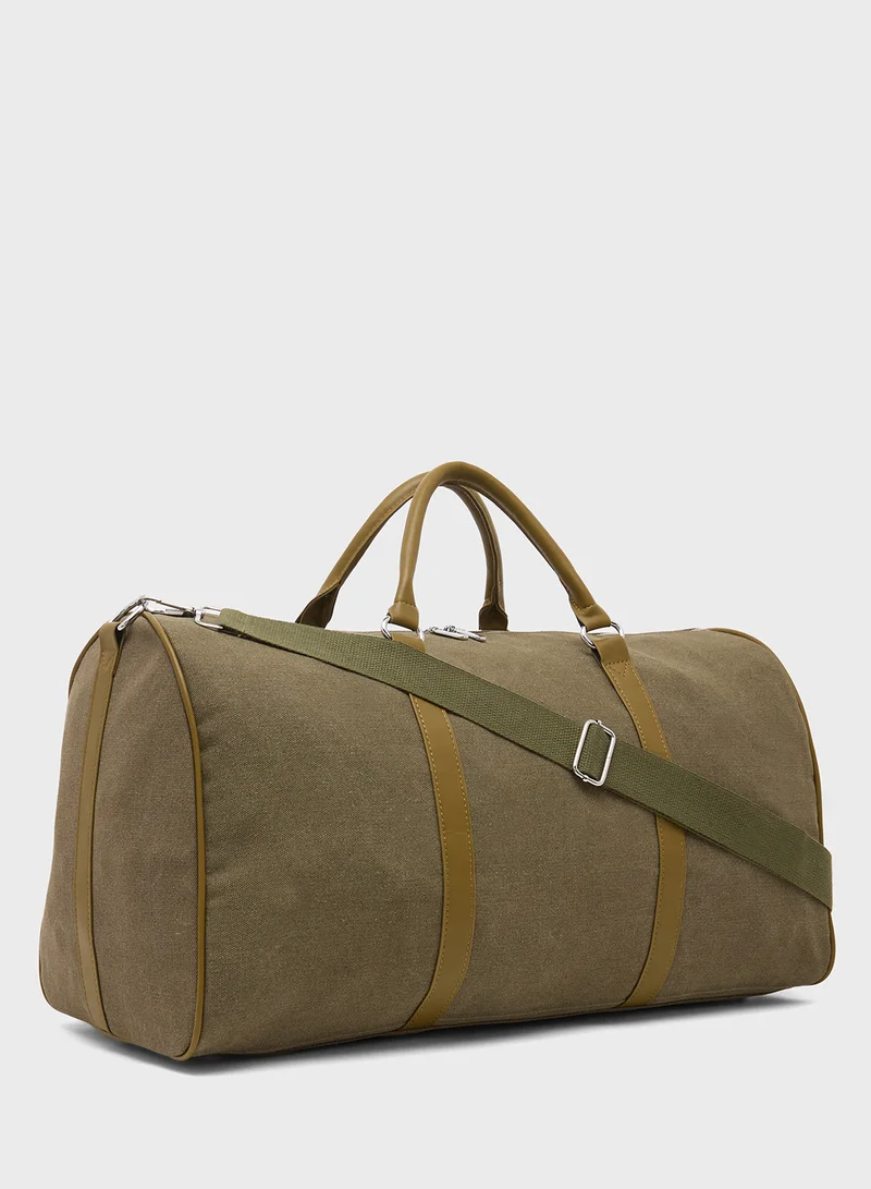 Robert Wood Casual Canvas Travel Duffle Bag