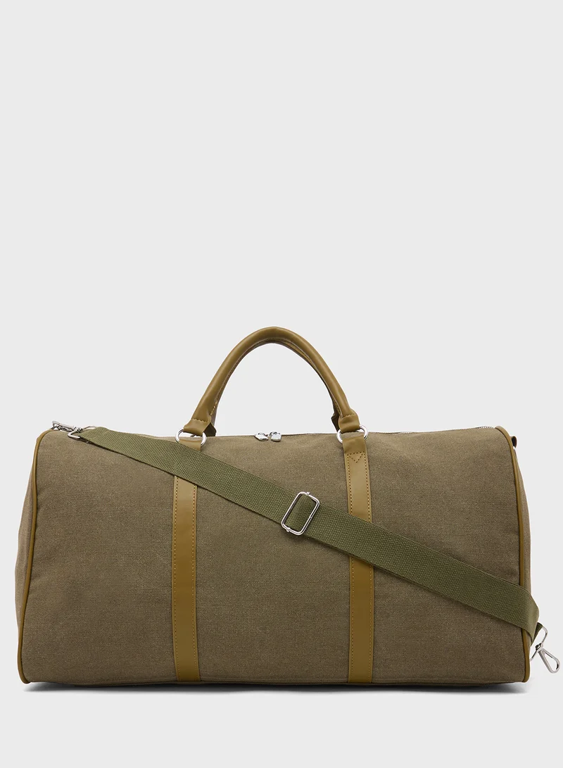 Robert Wood Casual Canvas Travel Duffle Bag