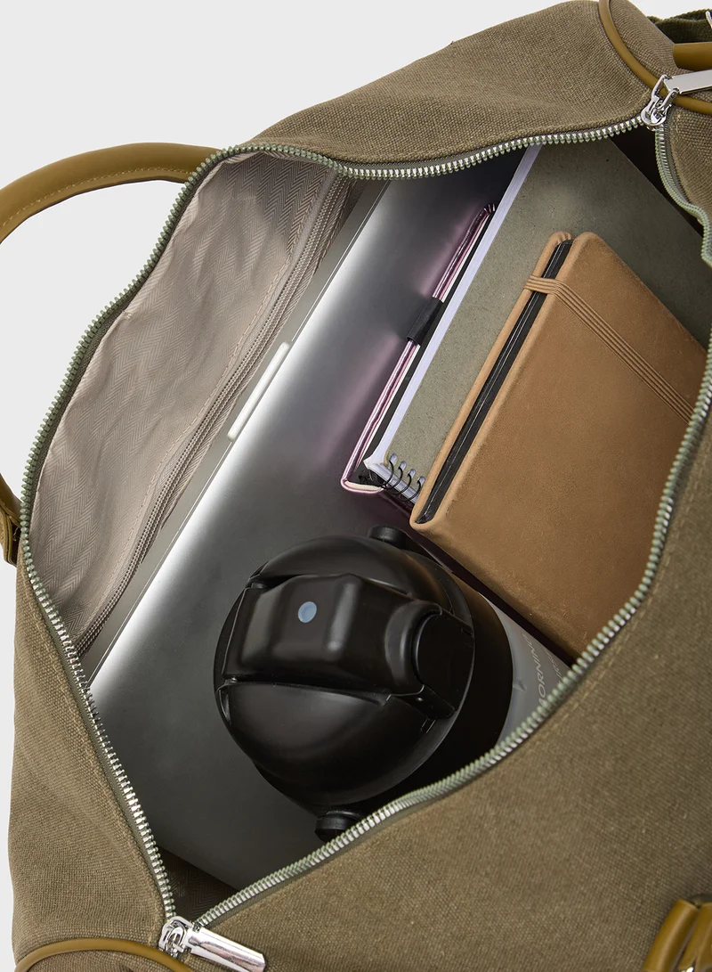 Robert Wood Casual Canvas Travel Duffle Bag