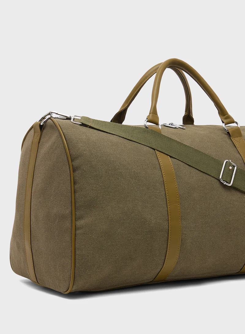Robert Wood Casual Canvas Travel Duffle Bag