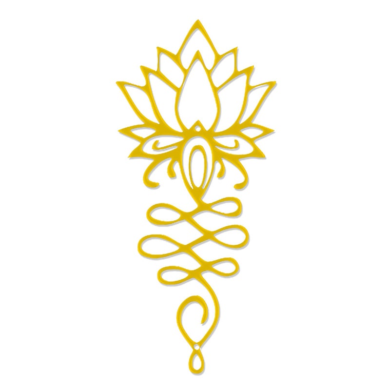 Xedatric Lotus Flower Wall Decor â€“ Gold Metal Yoga Wall Art with Lotus Design, Spiritual Home DÃ©cor Sculpture for Meditation Spaces, Living Room, Bedroom, Office - Image 1