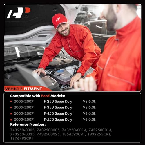 A-Premium طقم شاحن توربيني كامل A-Premium GT3782VA متوافق مع طرازات فورد - F-250 سوبر ديوتي، F-350 سوبر ديوتي، F-450 سوبر ديوتي، F-550 سوبر ديوتي، 2005 2006 2007، 6.0L - يحل محل 1854593C91 - Image 3