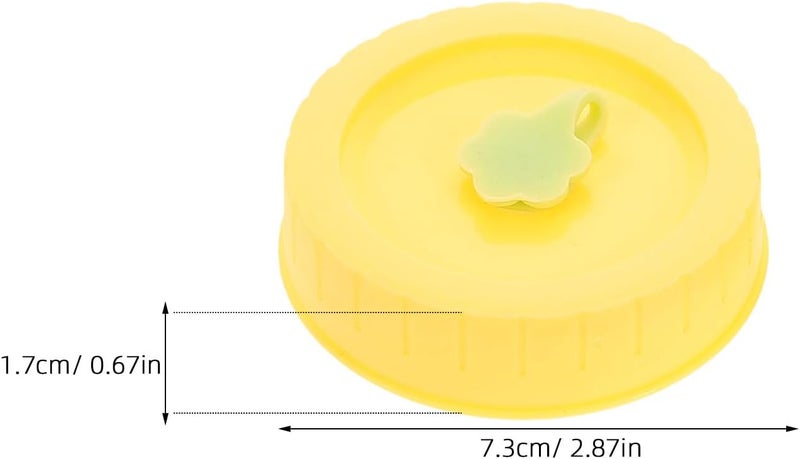 Homoyoyo 5pcs Colorful Plastic Mason Jar Lids with Straw Seal, Airtight Regular Mouth Canning Jar Lids for Fermenting, Drinking, and Food Storage - Image 2