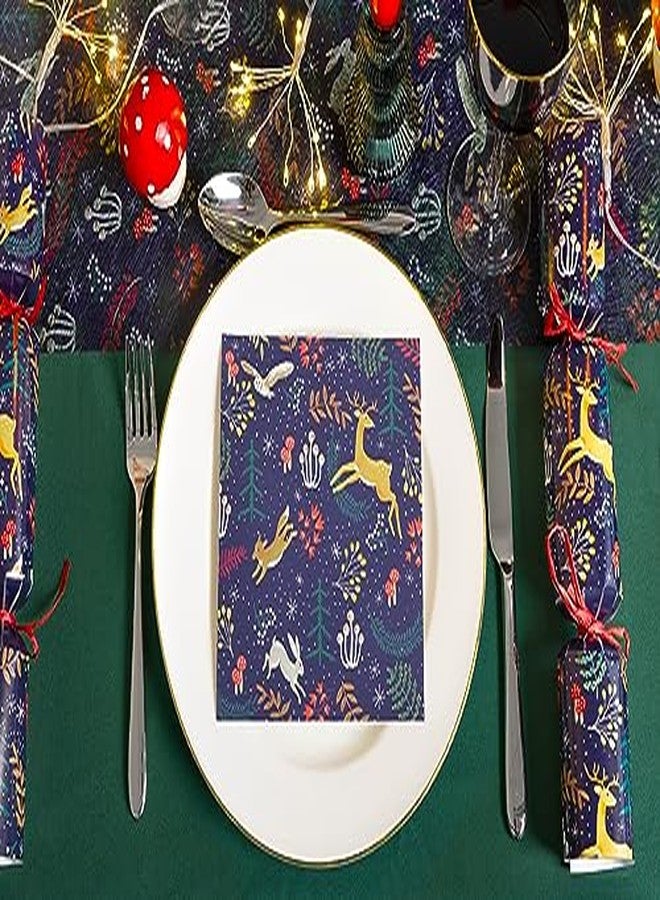 توكينج تيبلز مجموعة من 20 منديلًا ورقيًا قابلًا لإعادة التدوير من توكينج تيبلز، بتصميمات ساحرة لعيد الميلاد، مثالية للتزيين بالديكوباج | مناديل ورقية للاستخدام مرة واحدة بتصميمات شتوية ساحرة | مثالية لعطلات الأعياد وموسم عيد الميلاد | 13 × 13 بوصة - Image 3