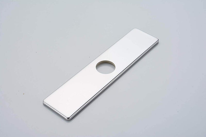 Homevacious 10 Inch Kitchen Or Bathroom Sink Faucet Base Plate Hole Cover Deck Plate Escutcheon Chrome Square 304 Stainless Steel - Image 3