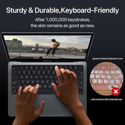 OJOS Premium Ultra Thin Keyboard Cover Protector, Compatible with MacBook Pro with Touch Bar 13" and 15" (2016 2017 2018 2019, Apple Model Number A1706, A1707, A1989, A1990, A2159), Gray - Image 5