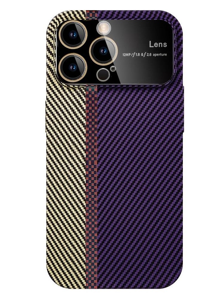 CATANES - iPhone 13 Pro Carbon Case Large Window Camera Protection Unique Design Mixed Amazing Color Aramid Carbon Fiber Phone Case - Image 1