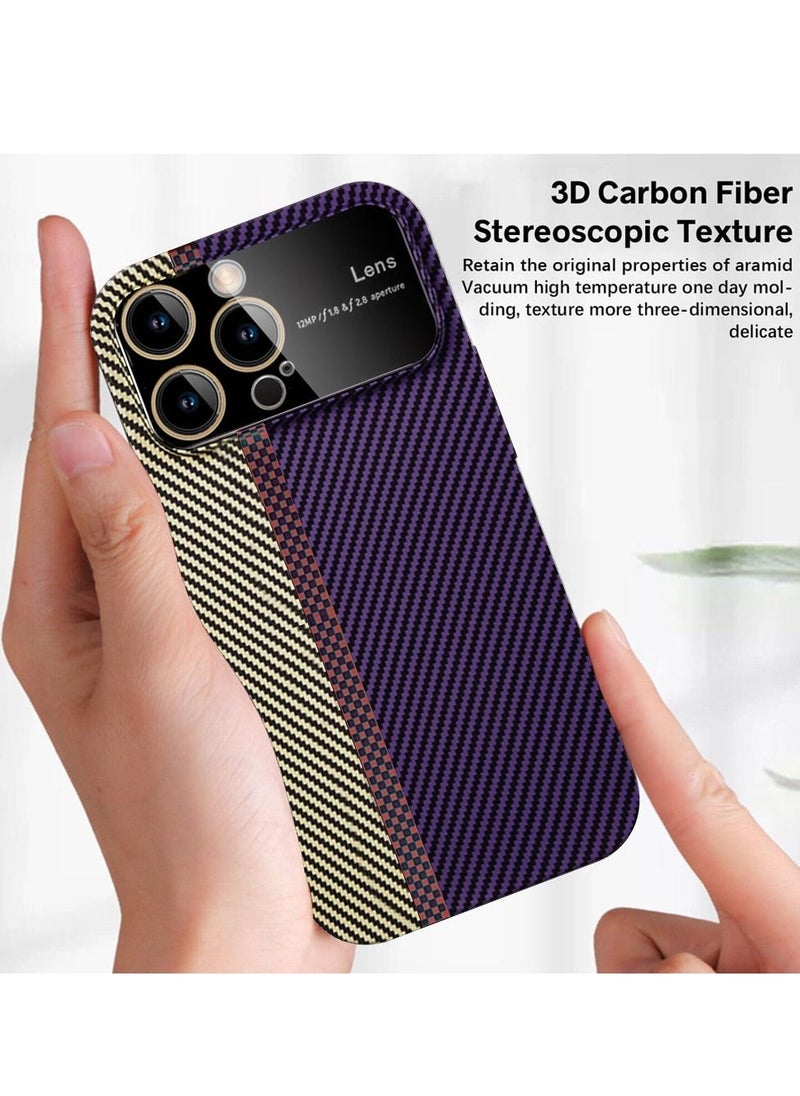 CATANES - iPhone 13 Pro Carbon Case Large Window Camera Protection Unique Design Mixed Amazing Color Aramid Carbon Fiber Phone Case - Image 1