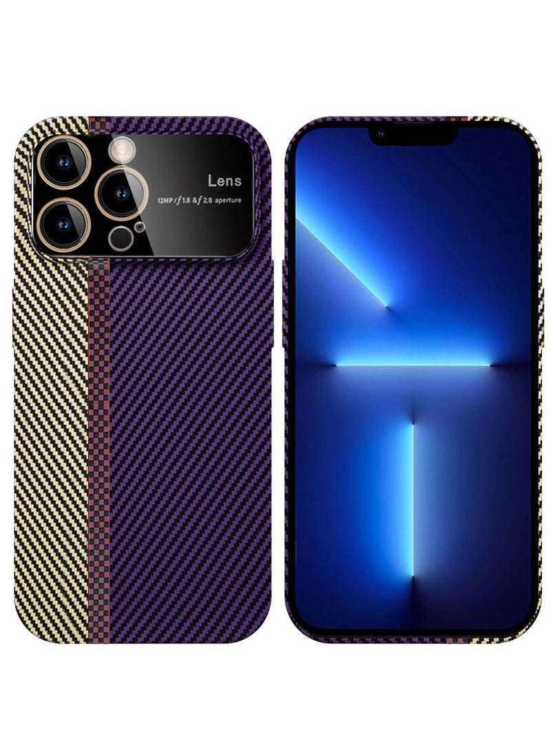 CATANES - iPhone 13 Pro Carbon Case Large Window Camera Protection Unique Design Mixed Amazing Color Aramid Carbon Fiber Phone Case - Image 1
