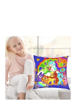 Y&D Smiling Critters Throw Pillow Covers Case Cover Square Cushion Cover Smiling Critters Cartoon peripheral,Animal Cushion Covers Pillow Case Cover for Sofa Car Bedroom Home Decor  - Image 2