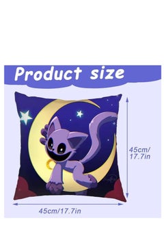 Y&D Smiling Critters Throw Pillow Covers Case Cover Square Cushion Cover Smiling Critters Cartoon peripheral,Animal Cushion Covers Pillow Case Cover for Sofa Car Bedroom Home Decor  - Image 4